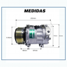 Compressores COMPRESSOR SANDEN SD7H15 8203 MAQUINA JCB POLIA PV8 124MM 12V OEM: 32008562 Imagem Miniatura 4