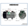 Compressores COMPRESSOR SANDEN REFRIJET 7H15 FLEX (8044) 8PK 132MM 24V 4 FUROS PASSANTES R134A CAMINHÃO VOLVO Imagem Miniatura 6