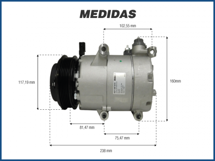 Compressores COMPRESSOR MAHLE - FORD FOCUS / ECOSPORT DURATEC 2.0 - 2013>2017 Imagem 5