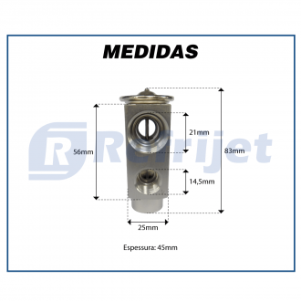 Filtros e Válvulas VÁLVULA DE EXPANSÃO BLOCK 1,5T ROSCA R134A - VOLKSWAGEN SANTANA / VALTRA Imagem 8