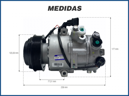 Compressores COMPRESSOR DOOWON - HYUNDAI IX35 / KIA SPORTAGE 2.0 16V - 2010>2015 Imagem 5