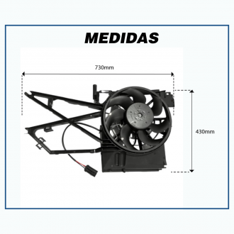 Eletroventiladores ELETROVENTILADOR DO RADIADOR C/DEFLETOR CHEVROLET VECTRA CD/GLS/GL 16V 2.0I / 2.2I AUXILIAR C/AR CO Imagem 2