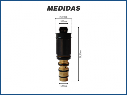 Filtros e Válvulas VÁLVULA DE CONTROLE DO COMPRESSOR DENSO 5SE09C / 5SEU16 9,6C / YARIS Imagem 3