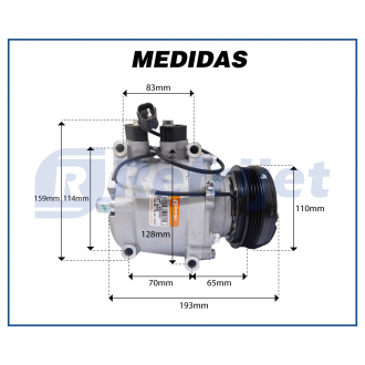 Compressores COMPRESSOR HONDA CIVIC 1996 ATE 2000 TRSA09 PV4 Imagem 7