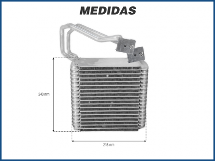 Evaporadores EVAPORADOR DIANTEIRO FORD TRANSIT FLUXO PARALELO Imagem 4