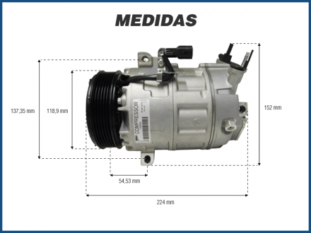 Compressores COMPRESSOR VALEO - NISSAN SENTRA 2.0 16V FLEX - 2007>2013 Imagem 4