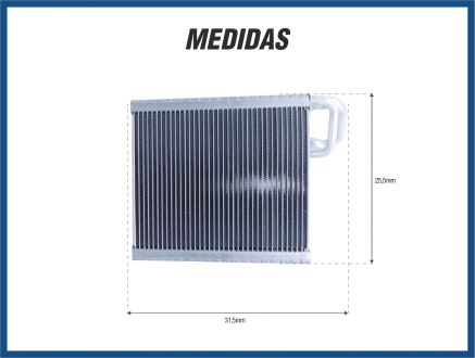 Evaporadores EVAPORADOR MERCEDES BENZ SPRINTER 2012> FLUXO PARALELO SISTEMA DENSO Imagem 2