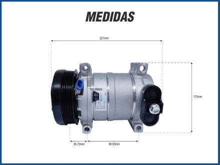 Compressores COMPRESSOR MARELLI - S10/BLAZER 4.3 1996/2004 Imagem 4