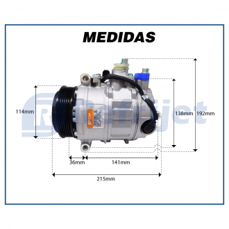 Compressores COMPRESSOR 7SB16C 6PK SPRINTER 311/415/515 2012/... LADO ESQUERDO Imagem 5