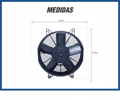 Eletroventiladores ELETROV. SPAL 10" 24V VA53-BP70/LL-39A CATERPILLAR CAT 16974 Imagem 2