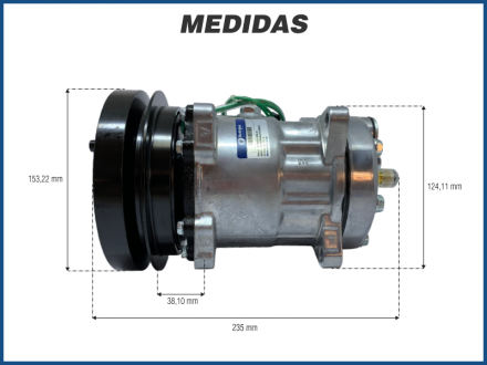 Compressores COMPRESSOR SD 7H15 CATERPILLAR 4479 24V Imagem 5