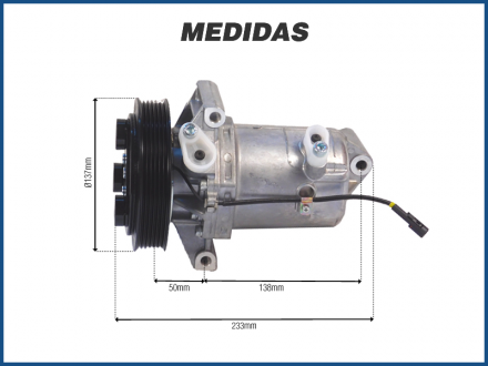 Compressores COMPRESSOR CALSONIC CHEVROLET S10 2.8 DIESEL - 2012 Imagem 5