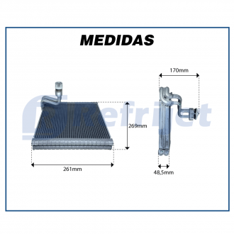 Evaporadores EVAPORADOR HYUNDAI ELANTRA/I30 2013> FLUXO PARALELO OEM-9713 Imagem 5