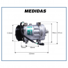 Compressores COMPRESSOR SANDEN SD7H15 24V PV8 DIRECT MONT SAIDA HOR. 1/14 Imagem Miniatura 5