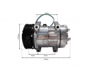 Compressores COMPRESSOR SANDEN 7H15 CAMINHAO VOLVO FH/ FM/ FMX/ FMX/ VM   8044 Imagem Miniatura 9