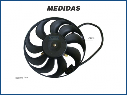 Eletroventiladores ELETROVENTILADOR RADIADOR - VOLKSWAGEN GOLF / BORA / AUDI A3 - 1.6 / 1.8 / 2.0 Imagem 2