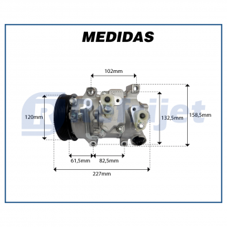 Compressores COMPRESSOR - TOYOTA COROLLA 2.0 16V FLEX 1 VÁLVULA - 2010>2014 Imagem 7