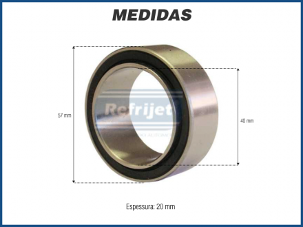 Componentes KIT ROLAM COMPRESSOR DENSO AUDI 40X57X20 / 24MM Imagem 1