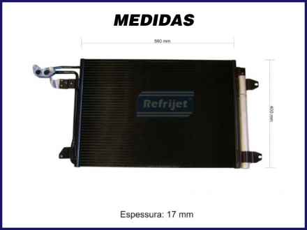 Condensadores CONDENSADOR VOLKSWAGEN JETTA 2.5 / AUDI A3 - 2007>2010 Imagem 2