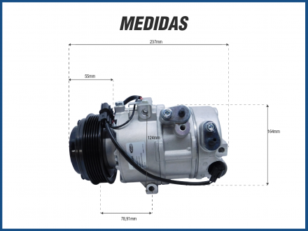 Compressores COMPRESSOR MARELLI - HYUNDAI IX35 / KIA SPORTAGE  2010>2015 Imagem 4