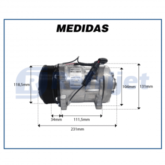 Compressores COMPRESSOR 7H15 - FLEX 4864 R134 Imagem 7