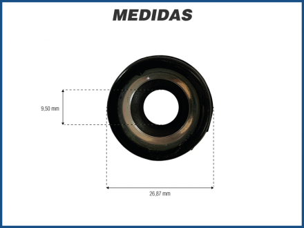 Componentes SELO PARA COMPRESSOR DENSO 7SB16C - AUDI / BMW / CHEVROLET / ACTROS / AXOR Imagem 2