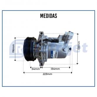 Compressores COMPRESSOR RENAULT FLUENCE 2.0 - 12 VOLTS POLIA 6PK 120MM OEM: 926009541R Imagem 6