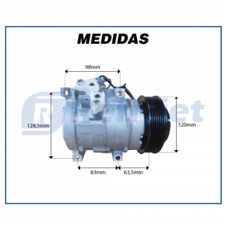 Compressores COMPRESSOR TOYOTA HILUX 3.0 16V DIESEL / NEW HOLLAND 2005>2015 Imagem 7