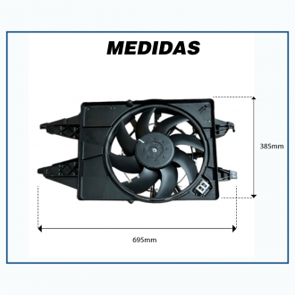 Eletroventiladores ELETROVENTILADOR COM DEFLETOR DO RADIADOR FORD FOCUS 1.6 E 2.0 1998>2008 OEM-4S4H-8C60-CA E 4S4H-8C607-AB Imagem 2