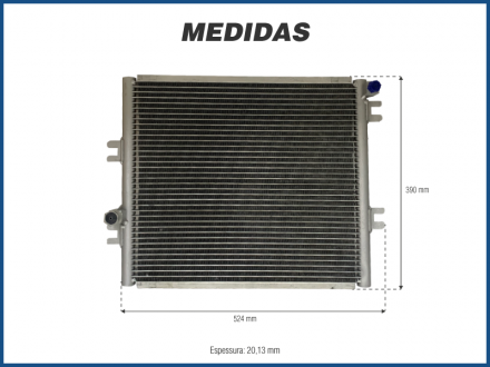 Condensadores CONDENSADOR MÁQUINA PÁ CARREGADEIRA KOMATSU W320 / W200 FLUXO PARALELO Imagem 1