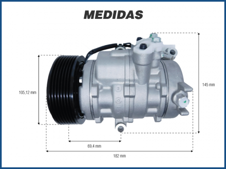 Compressores COMPRESSOR DELPHI - TOYOTA ETIOS 1.3 - 1.5 - 2012>2016 Imagem 3