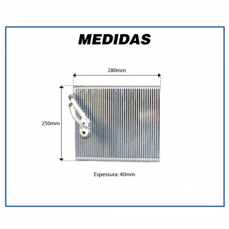 Evaporadores EVAPORADOR DIANTEIRO FIAT FREEMONT FLUXO PARALELO OEM-K68153 Imagem 2