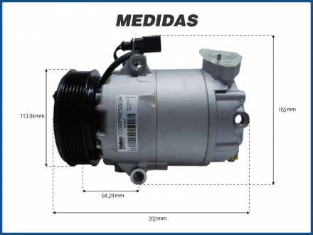 Compressores COMPRESSOR VALEO - VOLKSWAGEN POLO / FOX / CROSSFOX / SPACEFOX 1.0 - 2003>2015 Imagem 4