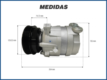 Compressores COMPRESSOR DELPHI - CHEVROLET CORSA V5 1.0 / 1.4 / 1.6 - 1994>1998 Imagem 4