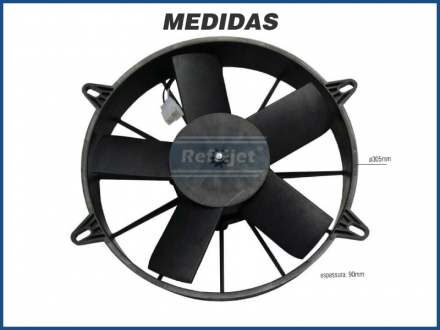 Eletroventiladores ELETROVENTILADOR 11 ASPIRANTE 24V IMOBRAS Imagem 2