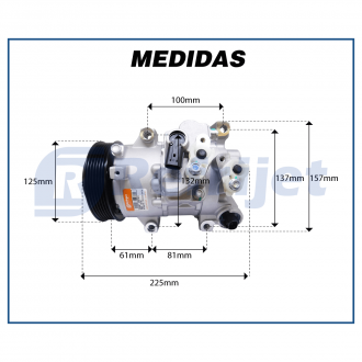 Compressores COMPRESSOR 6SES14C TOYOTA COROLLA 2013 2015 Imagem 7