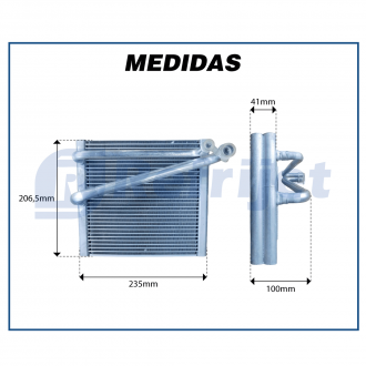 Evaporadores EVAPORADOR RENAULT SANDERO 1.0/1.2/1.4/1.5/1.6 2008>2014 / LOGAN 1.0/1.6/2.0 2007>2012 OROCH 1.6/2.0 2016>2020 / DUSTER 1.6/2.0 2010/2020 Imagem 6