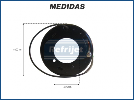 Componentes CAMPO MAGNETICO SANDEN 7H13/7H15 12V (BOBINA) 141062 Imagem 3