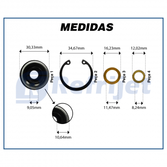 Componentes SELO COMPRESSOR DENSO 10P08E / 10P15 N423 LIP Imagem 3