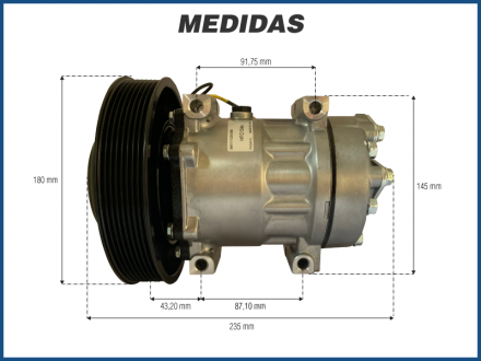 Compressores COMPRESSOR DENSO CAMINHÃO VOLVO FH - 2008/... POLIA 180MM 8PK 24V Imagem 5