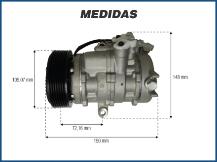 Compressores COMPRESSOR VALEO - TOYOTA ETIOS 1.3 / 1.5 - 2012>2016 Imagem 4