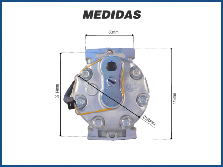 Compressores COMPRESSOR SANDEN MASSEY FERGUSON - 8244 SD7H15 Imagem 5