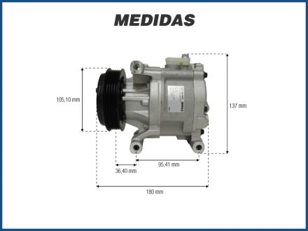 Compressores COMPRESSOR MAHLE - SCROLL PEQUENO 1.0 / 1.4 - 2004 Imagem 4