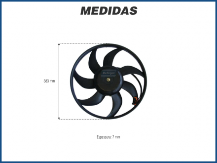 Eletroventiladores ELETROVENTILADOR RADIADOR - CHEVROLET VECTRA 2.0 / 2.2 - 2 PINOS Imagem 2