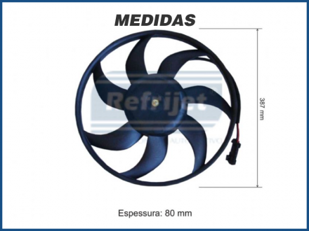 Eletroventiladores ELETROVENTILADOR RADIADOR - CHEVROLET CORSA 1.0 Imagem 2