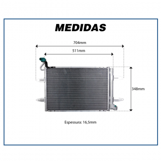 Condensadores CONDENSADOR FOX / GOL G5 G6 / POLO / SPACEFOX / SAVEIRO / VOYAGE / SIST. DELPHI Imagem 7