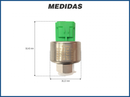 Elétricos PRESSOSTATO 3-WAY FIAT PALIO / UNO / STRADA FIRE R-134A 5 PINOS Imagem 2