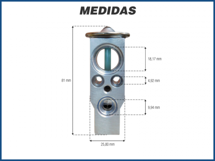 Filtros e Válvulas VÁLVULA DE EXPANSÃO BLOCK CHEVROLET MERIVA OEM 93314067 Imagem 3