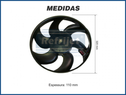 Eletroventiladores ELETROVENTILADOR RADIADOR - VOLKSWAGEN GOL G3 1.0 / 1.6 / 1.8 / 2.0 - 1999>2005 Imagem 2