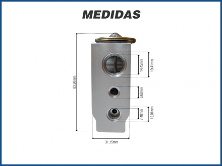 Filtros e Válvulas VÁLVULA DE EXPANSÃO BLOCK - HYUNDAI TUCSON Imagem 3